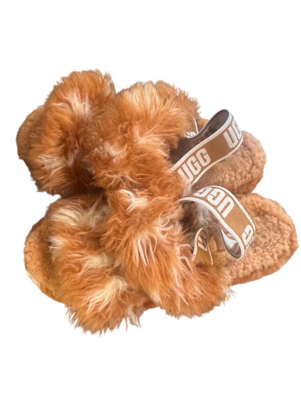 UGG Womens Oh Yeah Spots Sheepskin Sandals With Elastic Slingback Strap Size 5 C - Picture 2 of 6